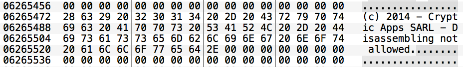 hopper disassembler reference strings